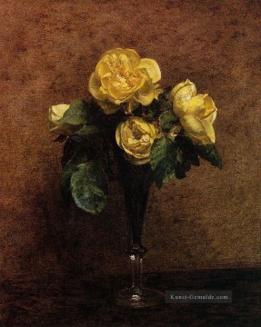 Henri Fantin Latour Werke - Fleurs Roses Marechal Neil Henri Fantin Latour